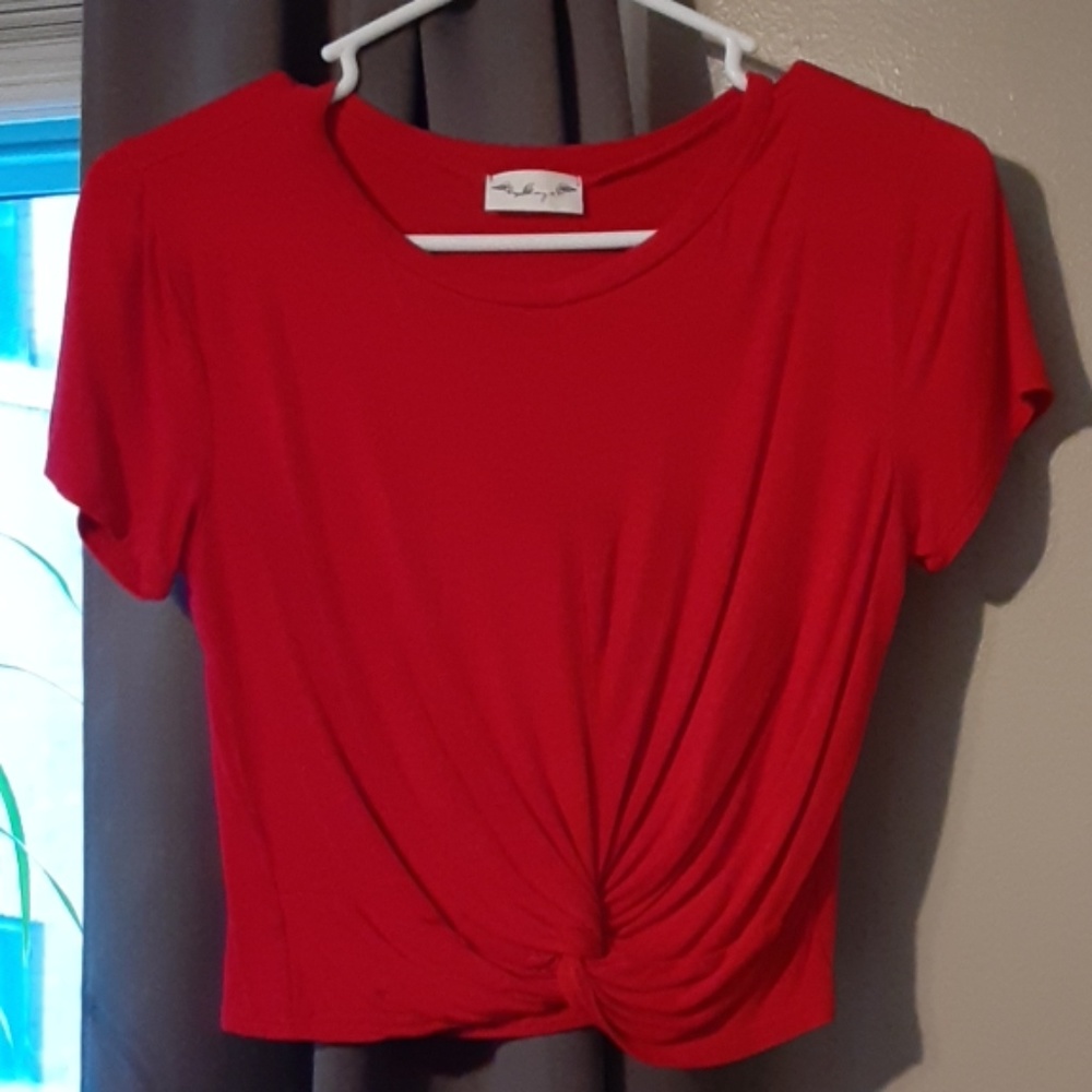 NWOT red crop top